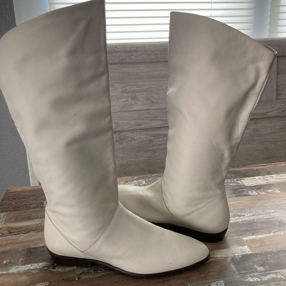 Leather cream boots - Picture 5 of 6